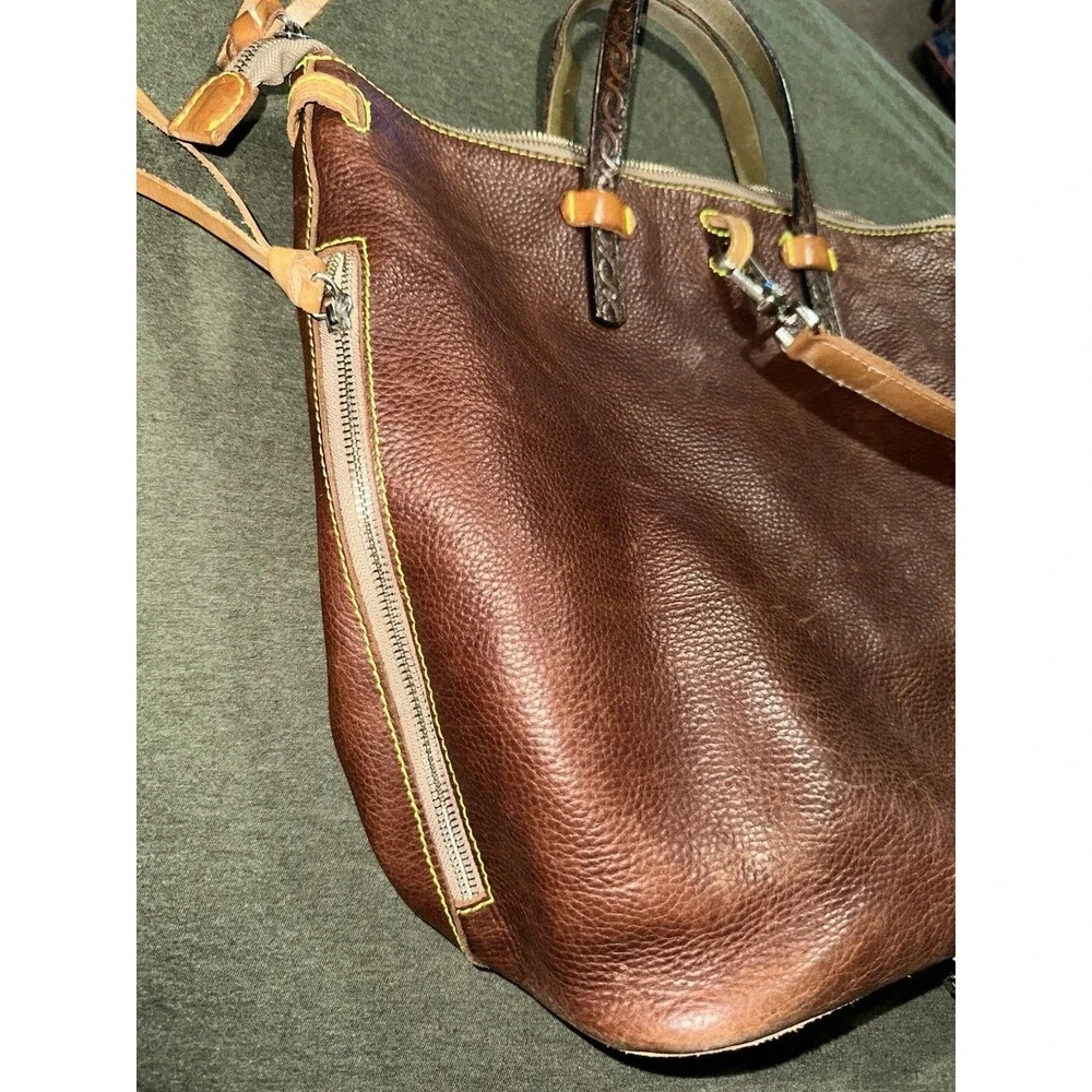 Consuela Sling Magdalena Pebbled Leather Large Sz Purse Straps Like Green